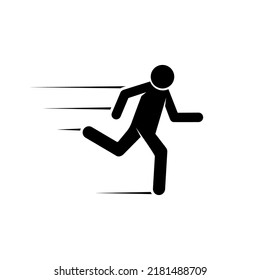 Escape Icon. Run, Hurry Up Symbol. Applied for Design Element, Presentation, Website or Apps.