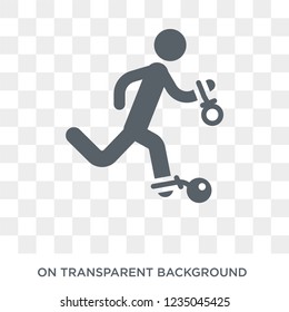 Escape icon. Trendy flat vector Escape icon on transparent background from law and justice collection. 