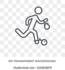 Escape icon. Trendy flat vector Escape icon on transparent background from law and justice collection. High quality filled Escape symbol use for web and mobile