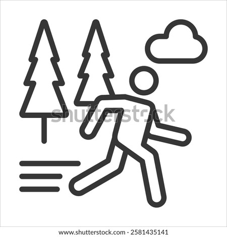 Escape Icon Vector Illustration Outline