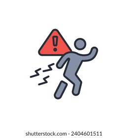 icono de escape. vector.Curso editable.Signo de estilo lineal para uso de diseño web,logotipo.Ilustración de símbolo.