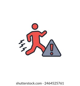 escape icon. vector.Editable stroke.linear style sign for use web design,logo.Symbol illustration.