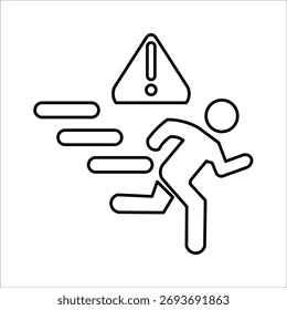 escape icons. simple line vector illustration