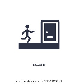 escape isolated icon. Simple element illustration from law and justice concept. escape editable logo symbol design on white background. Can be use for web and mobile.