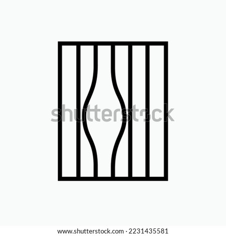 Escape, Jail Break Icon. Someone Wanted, Fugitive Symbol.