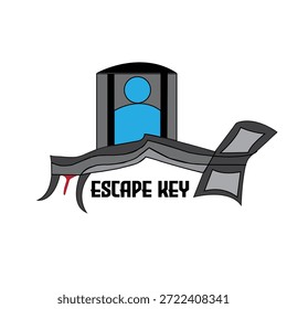 Escape key logo, key art , logo of key