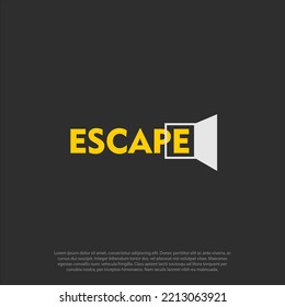 escape lettering logo design vector - Shutterstock ID 2213063921