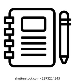Escape notebook icon outline vector. Comfort zone. Start work