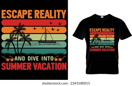 ESCAPE REALITY AND DIVE INTO SUMMER VACATION .eps file