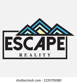 Escape Reality Slogan for Tshirt Graphic Vector Print
