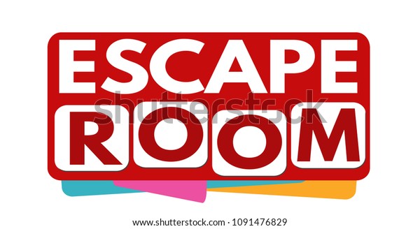 Escape Room Banner Label On White Stock Vector (Royalty Free ...