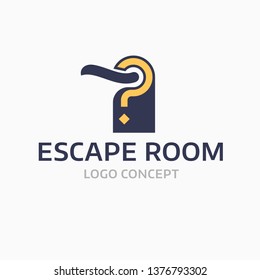 Escape room. Logo concept for reality games