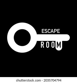 Escape room logo on white. Escape room icon. badge illustration on white background.