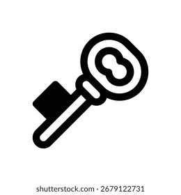 Cuarto de escape. Icono de Vector de trazo delineado con detalles rellenos de negro.