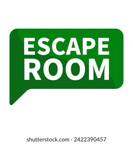 Escape Room Text In Green Rectangle Shape For Sign Information Announcement Business Marketing Social Media Promotion

