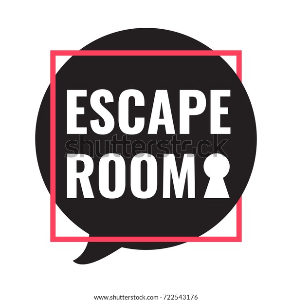Escape Room Vector Flat Logo Badge Stock Vektorgrafik