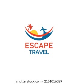 Escape Travel logo design modern