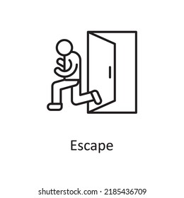 Escape Vektorgrafik Symbol Design Illustration. Verschiedenes Symbol auf weißem Hintergrund EPS10-Datei