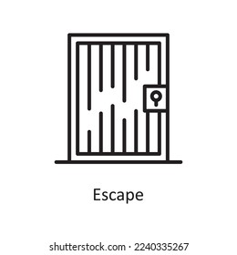 Escape Vector Outline Icon Design illustration. Law Enforcement Symbol on White background EPS 10 File