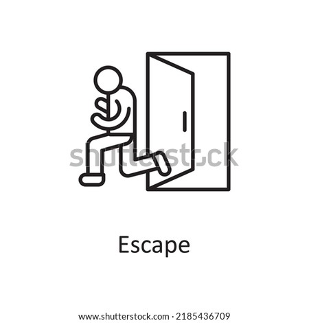 Escape vector outline Icon Design illustration. Miscellaneous Symbol on White background EPS 10 File