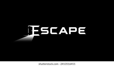 Escape Wort Unternehmen Logo Design.