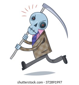 Escapes Death, vector image