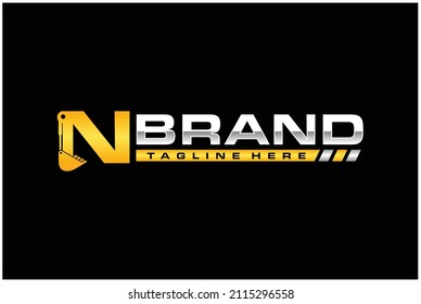 the escavator logo leter n