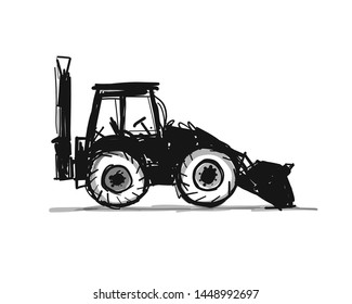 Escavator, sketch for your design