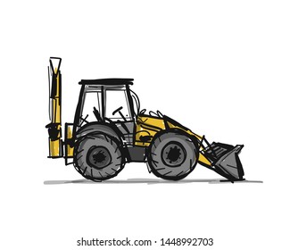 Escavator, sketch for your design