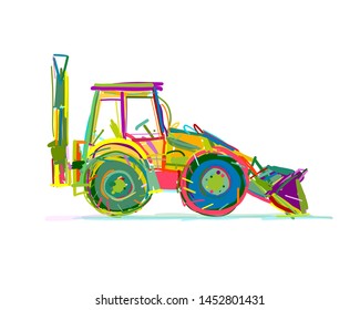 Escavator, sketch for your design