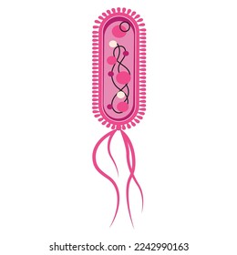 Escherichia coli Bakterien, wissenschaftliche Vektorgrafik einzeln auf Grafik