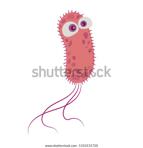 大腸菌ベクターイラスト E 白い背景にコリー細菌 生殖ベクター画像漫画 のベクター画像素材 ロイヤリティフリー
