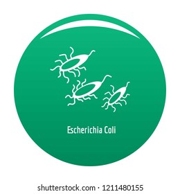 Escherichia Coli icon. Simple illustration of escherichia colin vector icon for any design green