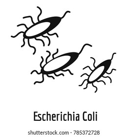 Escherichia Coli icon. Simple illustration of escherichia colin vector icon for web.