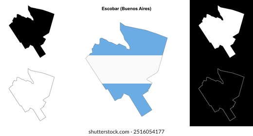 Escobar department (Buenos Aires) mapa esboço conjunto