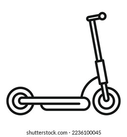 Escooter icon outline vector. Electric scooter. Kick transport