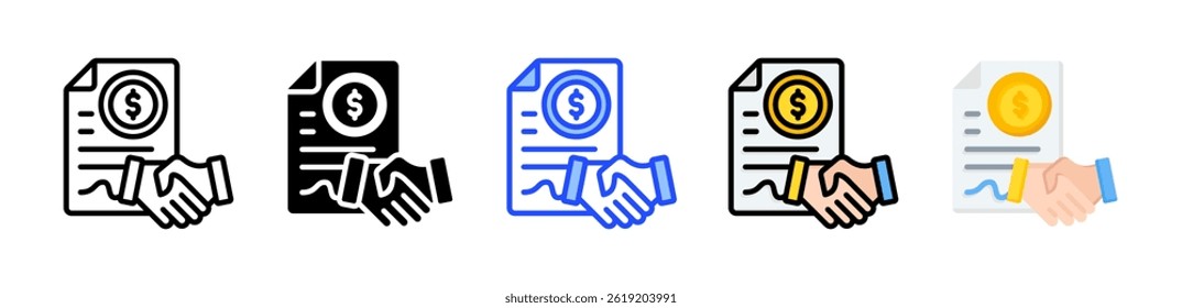 Escrow Icon Collection With Multiple Styles