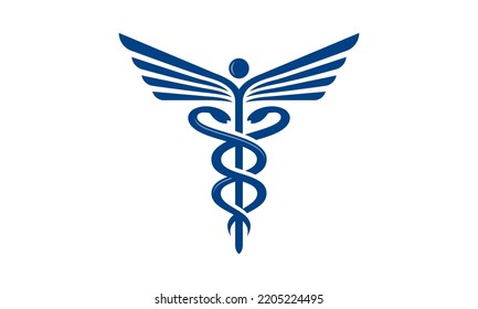 Esculap Logo Caduceus Medical Symbol Health Icon Vector Healthcare Illustration