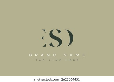 ESD abstract letter logo design. This logo is designed by three abstract letters.