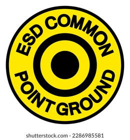 ESD Common Point Ground Symbol Sign, Vector Illustration, Isolated On White Background Label .EPS10