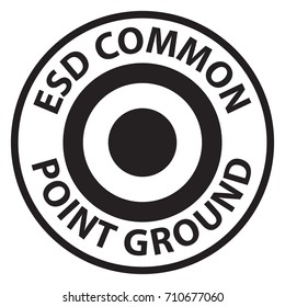 esd common point ground symbol vector icon