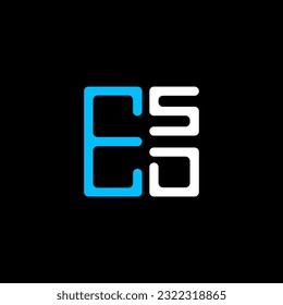 ESD Brief Logo kreatives Design mit Vektorgrafik, ESD einfach und modern Logo. ESD-Design mit luxuriösem Alphabet  