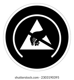 ESD Protective Area Symbol Sign, Vector Illustration, Isolated On White Background Label .EPS10