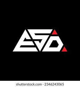 ESD Dreieck-Buchstaben Logo Design mit Dreieck Form. ESD Dreieck Logo Design Monogramm. ESD Dreieck-Vektorlogo-Vorlage mit roter Farbe. ESD Dreieckslogo Einfach, elegant und luxuriös.