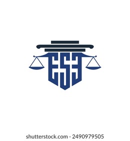 ese law logo simple clean and elegance