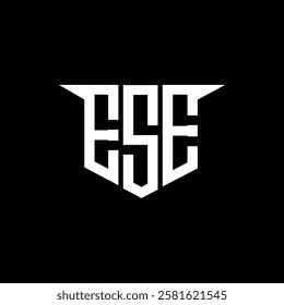 ESE letter logo design with white background in illustrator, vector logo modern alphabet font overlap style, calligraphy designs for logo, Poster, Invitation, etc.