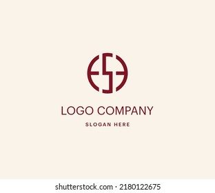 ESE Logo, Round Circle Text Logo