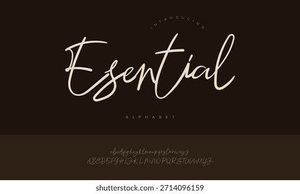 Esencial Casual Escritura A Mano Script Vector De Fuentes Para Cotizaciones Diarias Diseño