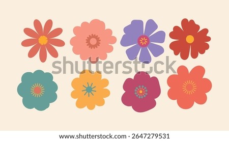 eSet of flowers. Abstract origami flowers icon. style for  bending, fabric, wallpaper, posters, websites, online shopping.Vector illustration design and creative idea,eps 10.