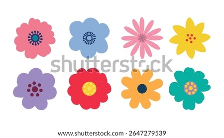 eSet of flowers. Abstract origami flowers icon. style for  bending, fabric, wallpaper, posters, websites, online shopping.Vector illustration design and creative idea,eps 10.